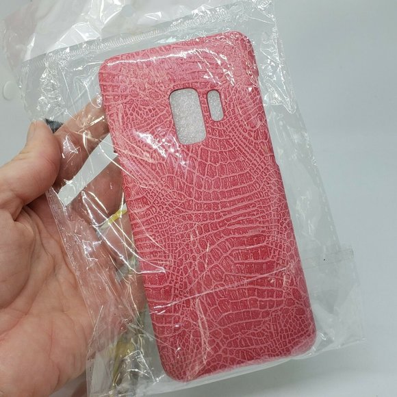 2 Hard Cell Phone Cases For Samsung Galaxy S9 Pink Faux Snake & Rose Gold NEW - Picture 5 of 7